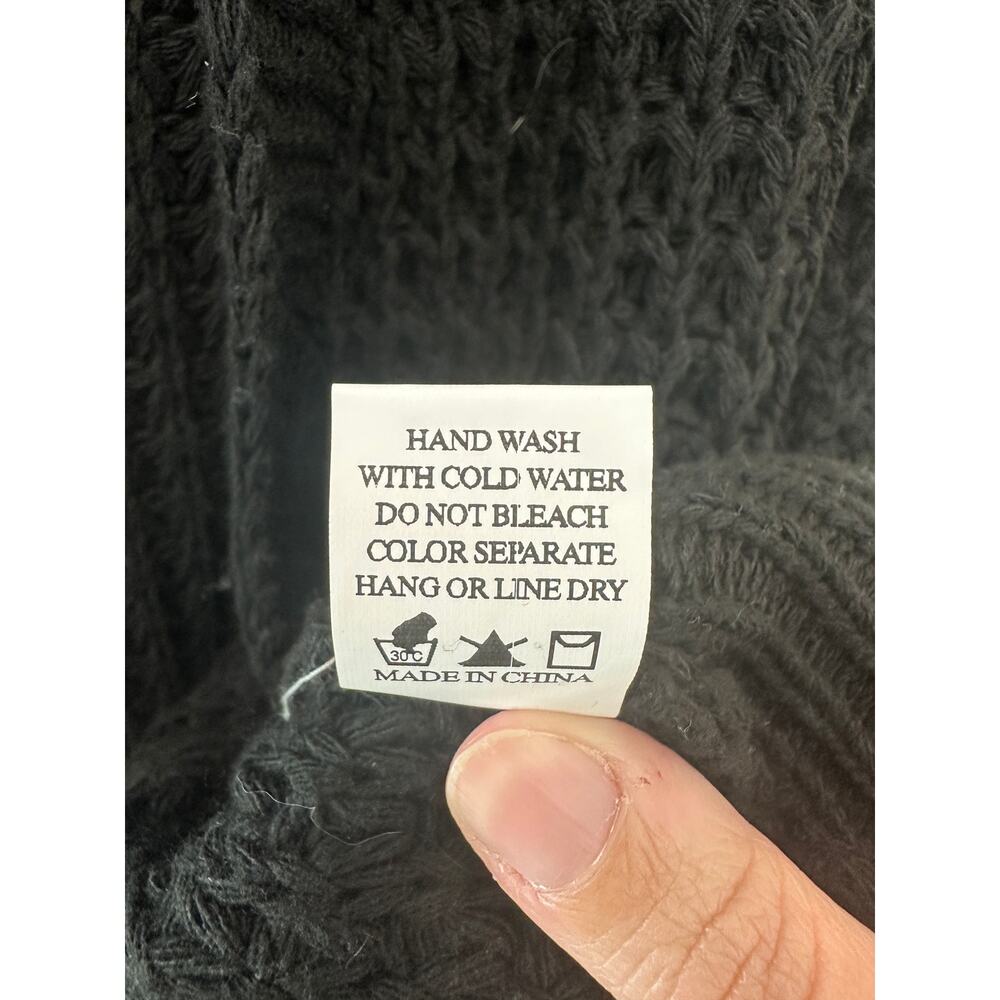 DREAMERS BY DEBUT | Black Crochet Cardigan Granny Square Sleeve NWT | S/M - Picture 8 of 8